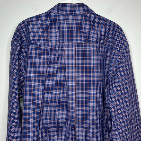 Jos. A. Bank Plaid Traveler Button Down Shirt Size L Tailored Fit - Picture 6 of 7